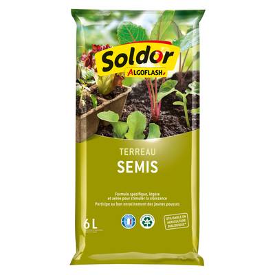 Algoflash Terreau Semis Bouturage et Repiquage, 6L