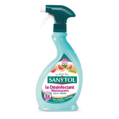 Sanytol Spray Nettoyant Multi Usages Pamplemouse, 500ml