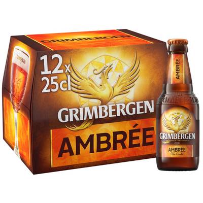 Grimbergen Bière ambrée d'Abbaye 6.5°, 12x25cl