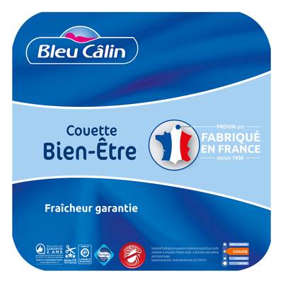 Bleu calin Couette anti-acariens et anti-bacteries SANITIZED, 200 x 200 cm