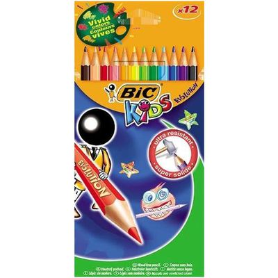 12 crayons de couleur Ecolutions Bic Kids Evolution : Chez Rentreediscount  Fournitures scolaires