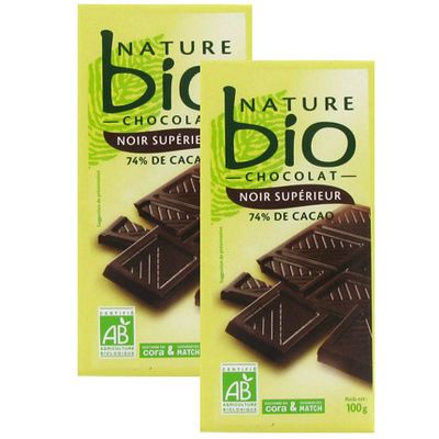 Acheter Promotion Nature Bio Chocolat noir 74%, bio, Lot de 2x100g