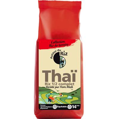 Autour Du Riz Riz thaï bio demi-complet sans gluten cuisson 14 minutes, 500g