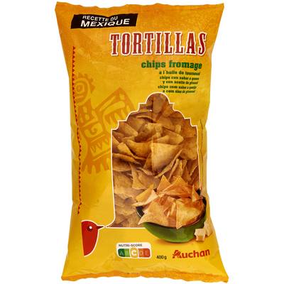 Auchan Tortillas au fromage à l'huile de tournesol, 400g