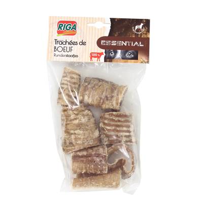 Riga Trachée de Boeuf - Friandise Récompense pour chien, 100g