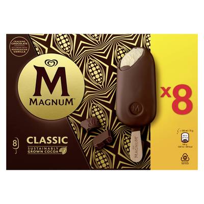 Magnum Bâtonnets Classic, 8 bâtonnets - 600g