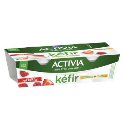 Activia Kéfir fraise framboise, 2x150g