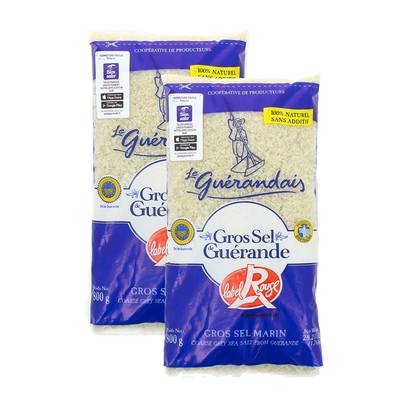 Le Guérandais Gros sel de Guérande Label Rouge, Lot de 2x800g