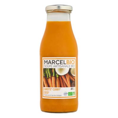 Marcel Bio Soupe Carotte, Curry et Coco BIO, 48cl