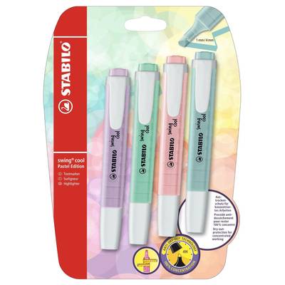 Stabilo Surligneur Swing cool pastel x4