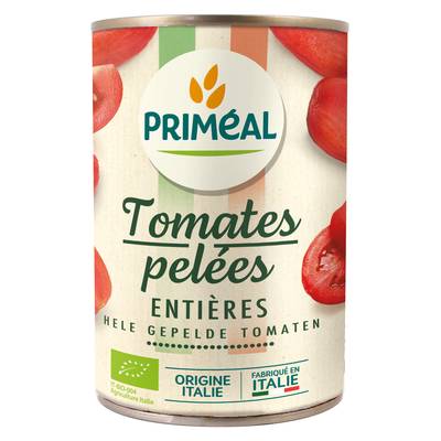 Priméal Tomates Pelées entière, Bio, 400g