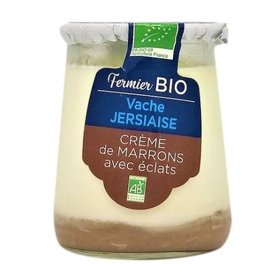 La Ferme de la Tremblaye Yaourt Crème de Marron Bio fermier, 125g