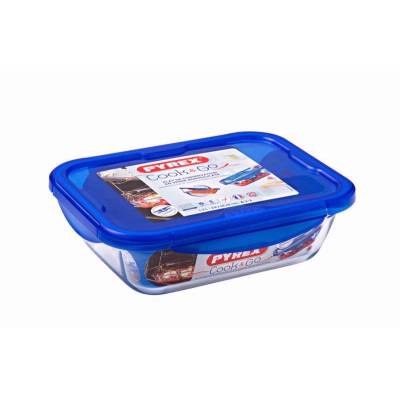 Pyrex Cook & Go Boîte en verre avec couvercle hermétique et étanche, 1700ml