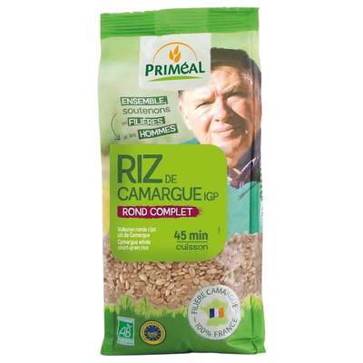 Priméal Riz Rond Complet de Camargue IGP, bio, 500g