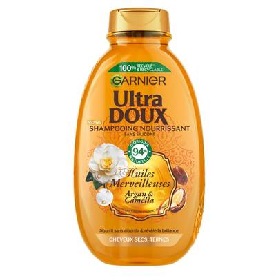 Garnier - Ultra Doux Shampooing Nourrissant Bio Merveilleux Argan & Camélia, 250ml