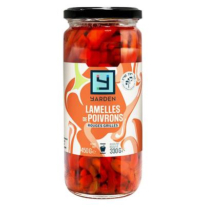Yarden Poivrons rouges grillés en lamelle, 450g