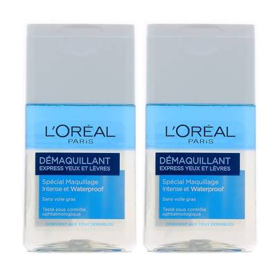 L'Oréal Démaquillant doux yeux et lèvres pour maquillage waterproof, 125ml