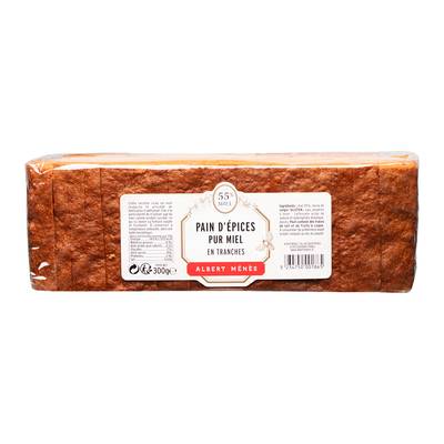 Albert Ménès Pain d'épices pur miel 57% en tranches, 300g