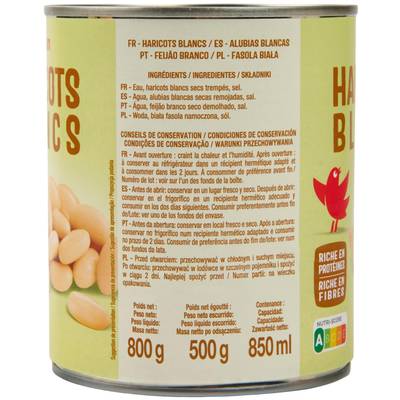 3596710553365 - Auchan - Haricots blancs