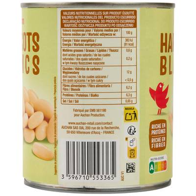 3596710553365 - Auchan - Haricots blancs