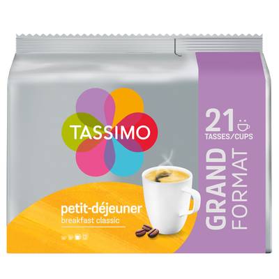 Tassimo Café dosettes petit-déjeuner, 21 dosttes