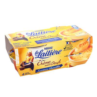 La laitière Crème aux oeufs vanille, 4x100g