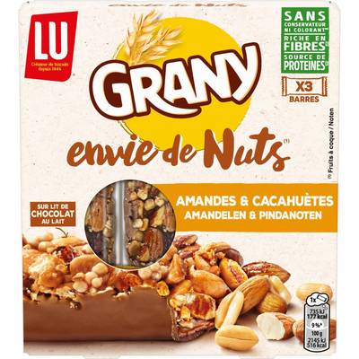 Grany Amandes Cacahuètes, 3 barres