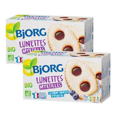 Bjorg Lunettes à la myrtille Bio, Lot de 2x200g