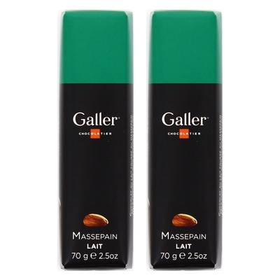 Galler Bâton de chocolat au lait massepain 30%, 2x70g