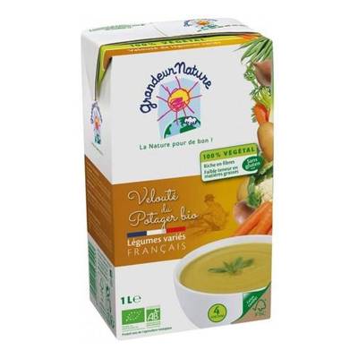 Grandeur nature Vélouté du potager légumes variés bio Origine France, 1L