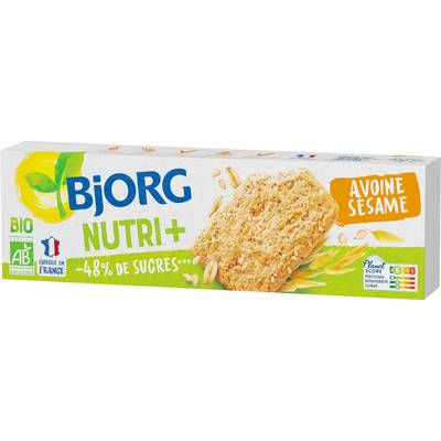 Bjorg Biscuits Avoine Sésame Nutri+ Bio, 130g