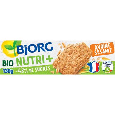Bjorg Biscuits Avoine Sésame Nutri+ Bio, 130g