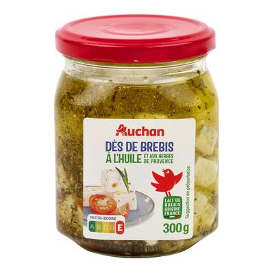 Auchan Dés de fromage de brebis aux herbes de Provence, 300g