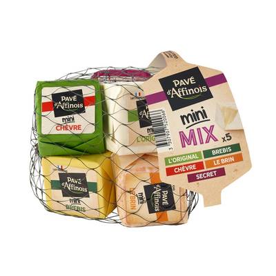 Pavé d'Affinois Minis fromages saveurs panachées, 5 fromages -130g