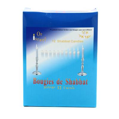 Or Israel Bougies de Shabbat, 12 bougies