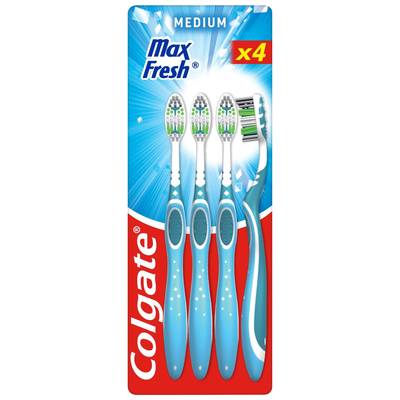 Colgate Brosse à dents Max Fresh Medium, 4 brosse à dents