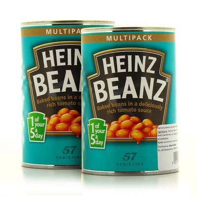 Heinz Haricots blancs sauce tomate - Baked Beans in Tomato Sauce, Lot de 2x415g