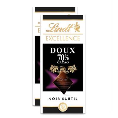 Lindt Excellence Noir 70% doux, 2x100g