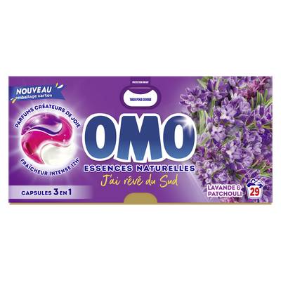 Omo Capsule Liquide à la Lavande & Patchouli, 29 capsules