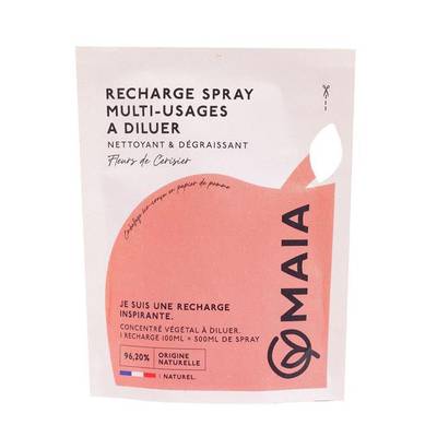 Maïa Spray multi-usage écologique Fleur de cerisier recharge, 100ml
