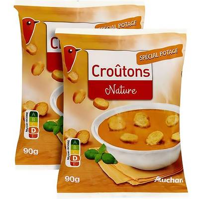 Auchan Croûtons nature, 2x90g
