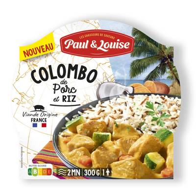 Paul & Louise Colombo de Porc et son riz, 300g