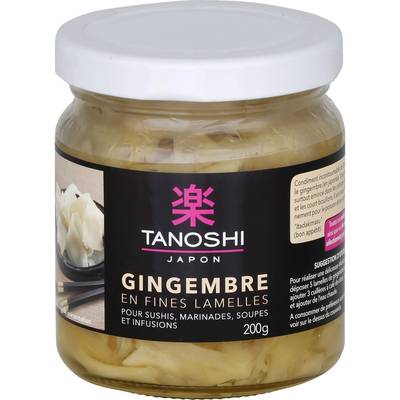 Tanoshi - Japon Fines lamelles de gingembre, 120g