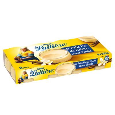 La laitière Crème Vanille, 8x100g
