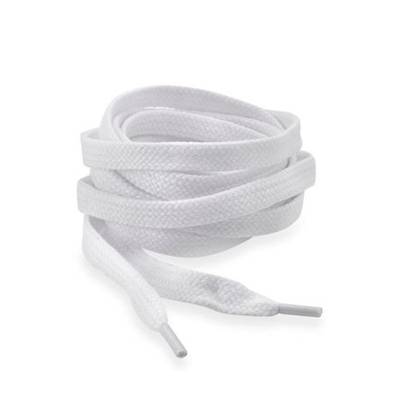 De Clermont Lacets plat blanc, 130 cm 2 paires