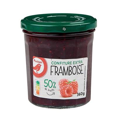 Auchan Confiture extra de framboises, 360g