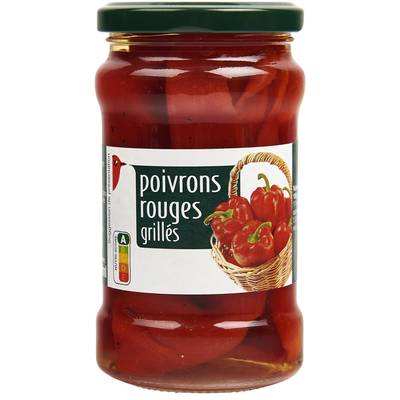 Auchan Poivrons rouges grillés, 180g