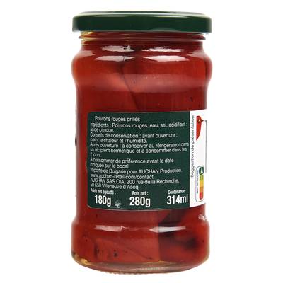 3254560025967 - Auchan - Poivrons rouges grillés