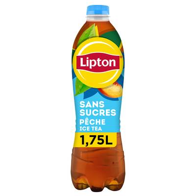 Lipton Boisson thé glacé pêche zéro sucres, 1,75L