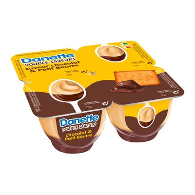 Danette Crème dessert petit beurre chocolat, 4x125g